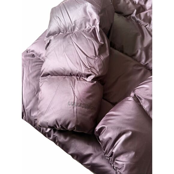 NEW Lululemon Always Down Hooded Puffer Jacket Black Plum Purple Large - Picture 14 of 15